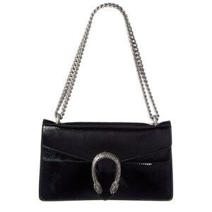 Gucci Dionysus Medium Patent Shoulder Bag, Black